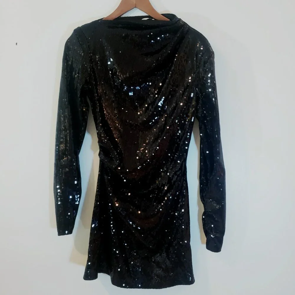 Zara Black Sequin Party Dress - Picture 8 of 16